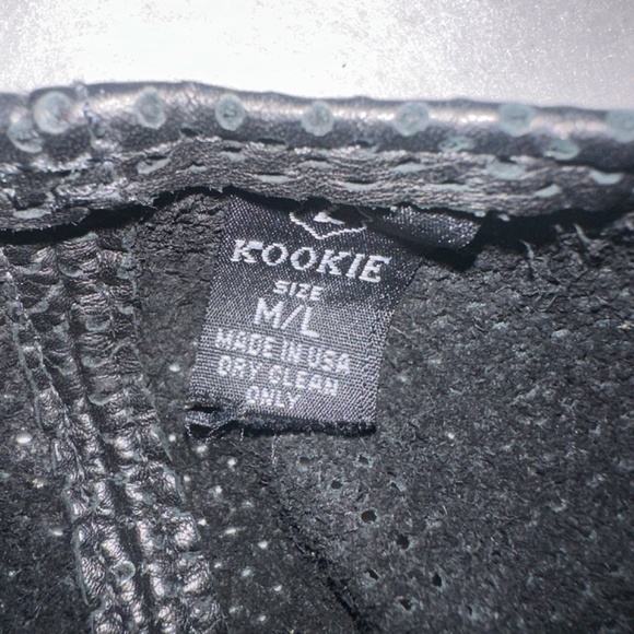 Kookie Perforated Leather Jock Medium / Large Approx 34-42" waist Leather front - Picture 4 of 4